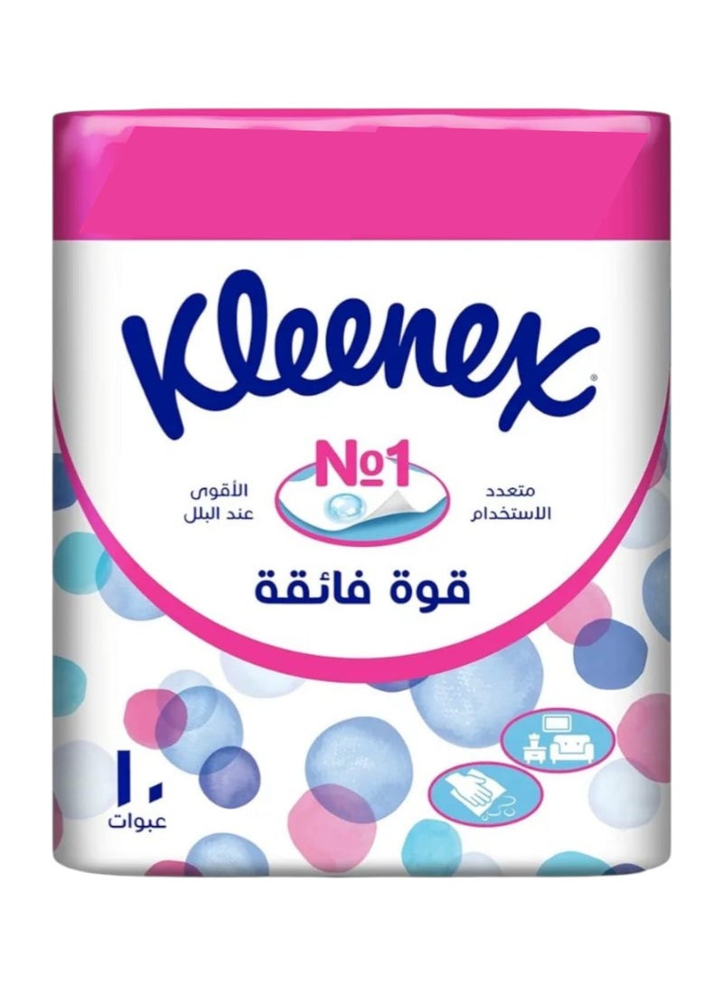 Kleenex Basic Facial Tissues, 2 Ply, Double Strength, 130 Sheets, 10 Packs