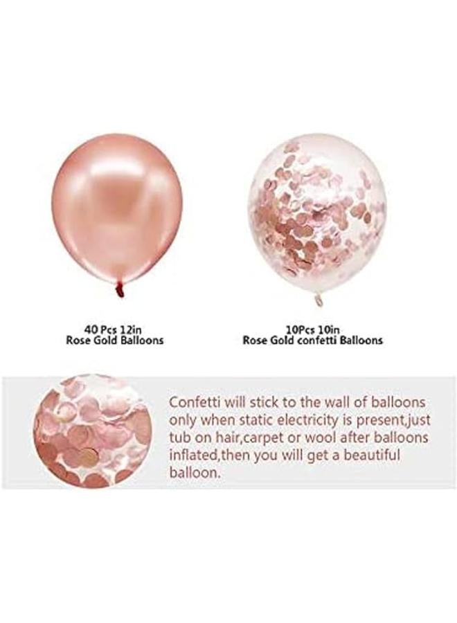 Secret 70pcs Rose Gold Birthday Party Balloons Decorations - Image 3