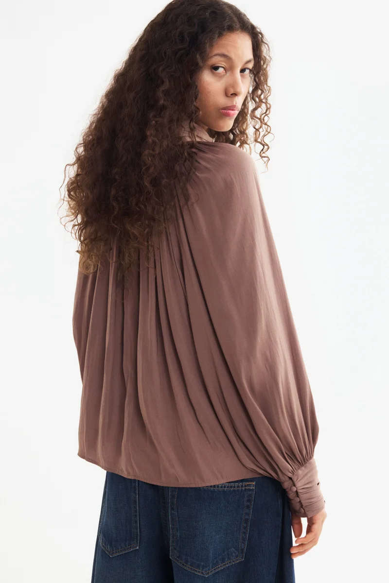 H&M  Balloon-sleeved blouse for Women | Best Price UAE