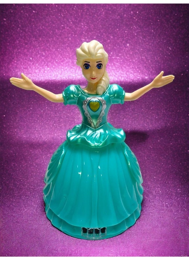 Disney FROZEN Musical Toys 360 Degree Rotating Dancing Doll Princess Girl Battery Operated Flashing Lights with Music Sound Toy for  - Image 1
