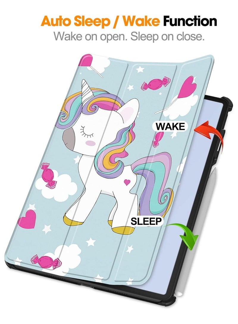 Arabest Case Compatible with Huawei Matepad Air 11.5 inch 2023 Tri-Fold Smart Tablet Case,Hard PC Back Shell Slim Stand Folio Case Cover[Support Pen Magnetic Charging] (Unicorn) - Image 5