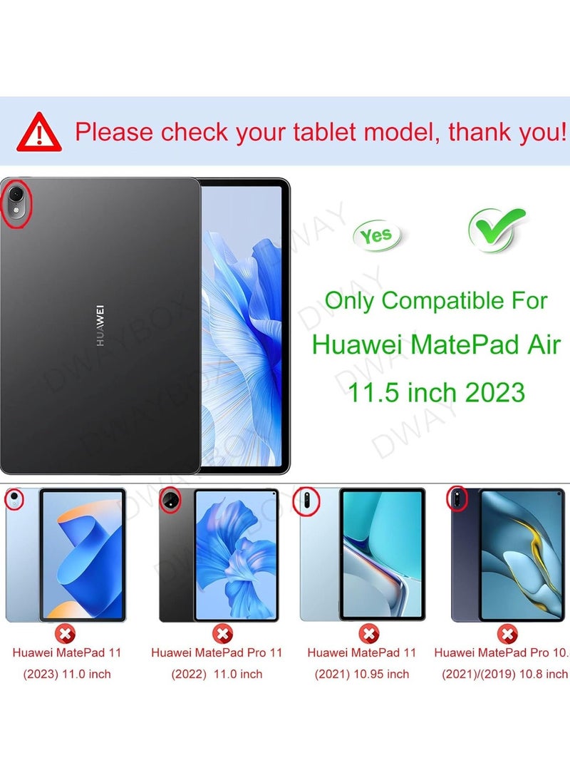 Arabest Case Compatible with Huawei Matepad Air 11.5 inch 2023 Tri-Fold Smart Tablet Case,Hard PC Back Shell Slim Stand Folio Case Cover[Support Pen Magnetic Charging] (Unicorn) - Image 2