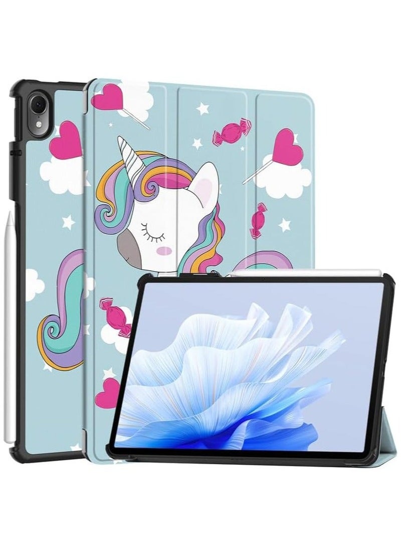 Arabest Case Compatible with Huawei Matepad Air 11.5 inch 2023 Tri-Fold Smart Tablet Case,Hard PC Back Shell Slim Stand Folio Case Cover[Support Pen Magnetic Charging] (Unicorn) - Image 1