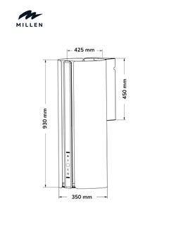 MILLEN 35 cm Wall-Mounted Lamp Hood - Compact Luxury with Gesture Control, 3 Y Warranty, Filters Included  - Image 5