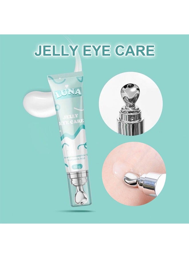 لونا هلام عناية العين، تقليل انتفاخ العين، خطوط خفيفة ودوائر مظلمة تتلاشى، ترطيب وإضاءة منطقة العين، طازج وغير دهني، تعال مع رأس التدليك جيل -10G. - Image 3