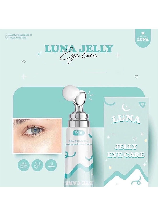 لونا هلام عناية العين، تقليل انتفاخ العين، خطوط خفيفة ودوائر مظلمة تتلاشى، ترطيب وإضاءة منطقة العين، طازج وغير دهني، تعال مع رأس التدليك جيل -10G. - Image 4