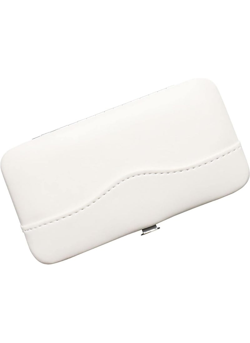 Generic Small Tweezers Case for Eyelash Extensions PU Leather Empty Tweezers Storage Bag Portable Travel Case for Eyelash Grafting Extension Makeup Tools Scissors Lash Brush White 