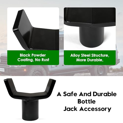 Fistihon Bottle Jack Adapter for 12t Jacks, Safe Steel Bottle Jacks Adapter Lifting Saddle for 3 Inch and 4 Inch Round□ Axle Tube, Fits1.65Inch(42mm) or Smaller Diameter Bottle Jack Accessories - Image 4