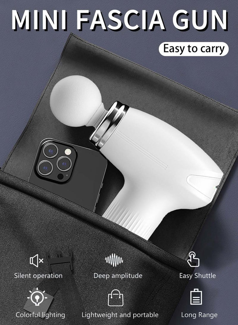 EqiEch Mini Powerful Fascial Gun Deep Tissue Percussive Muscle Back Head Massager For Pain Relief With 6 Massage Heads 6 Massage Speeds  - Image 2