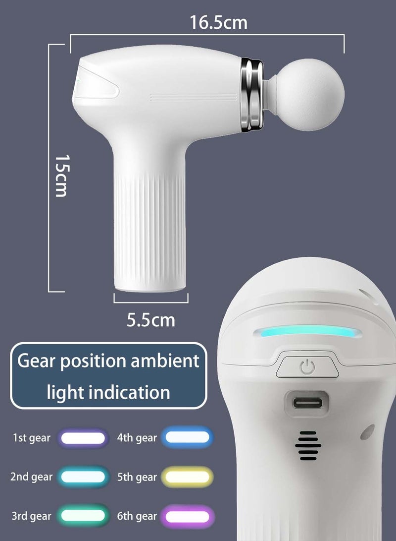 EqiEch Mini Powerful Fascial Gun Deep Tissue Percussive Muscle Back Head Massager For Pain Relief With 6 Massage Heads 6 Massage Speeds  - Image 5