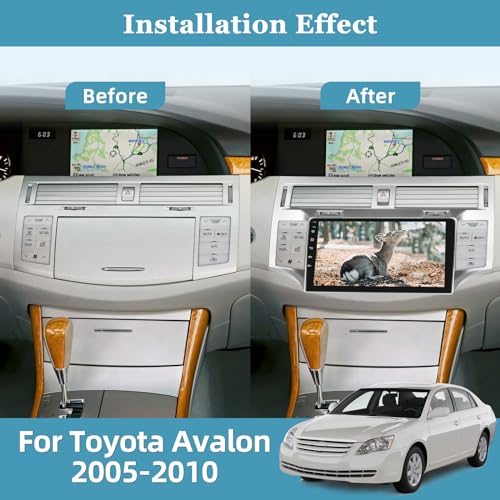 NHOPEEW 2+64G Android Car Stereo for Toyota Avalon 2005-2010 - Wireless Carplay and Android Auto - Car Radio with 9 inch Touch Screen/Multiple UI/WiFi/GPS/Mirror Link/SWC + AHD Backup Camera - Image 3