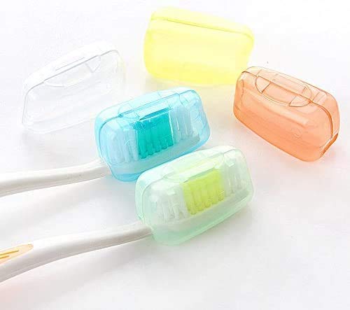 Cute critters 5 Pcs Toothbrush Holders & Tumblers Portable Toothbrush Head Cover Holder Travel Hiking Camping Brush For Toothbrush Clean Random Color(Plastic, Blue) - Image 4