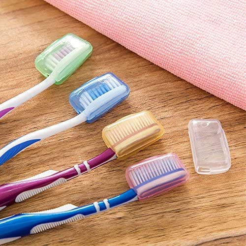 Cute critters 5 Pcs Toothbrush Holders & Tumblers Portable Toothbrush Head Cover Holder Travel Hiking Camping Brush For Toothbrush Clean Random Color(Plastic, Blue) - Image 1