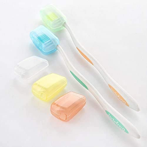 Cute critters 5 Pcs Toothbrush Holders & Tumblers Portable Toothbrush Head Cover Holder Travel Hiking Camping Brush For Toothbrush Clean Random Color(Plastic, Blue) - Image 5