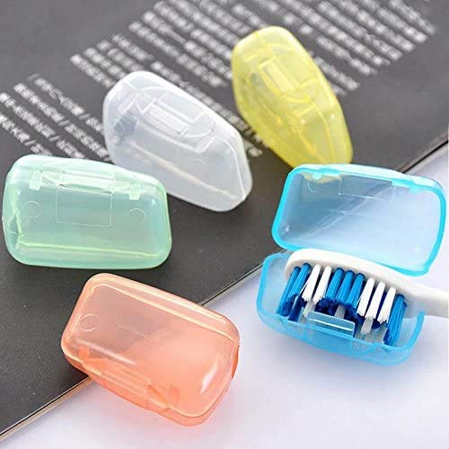 Cute critters 5 Pcs Toothbrush Holders & Tumblers Portable Toothbrush Head Cover Holder Travel Hiking Camping Brush For Toothbrush Clean Random Color(Plastic, Blue) - Image 2
