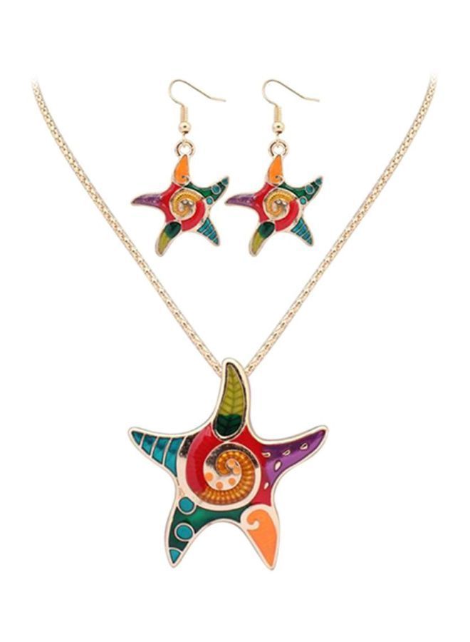 NIBEMINENT Starfish Oil Drop Jewellery Set - Image 1