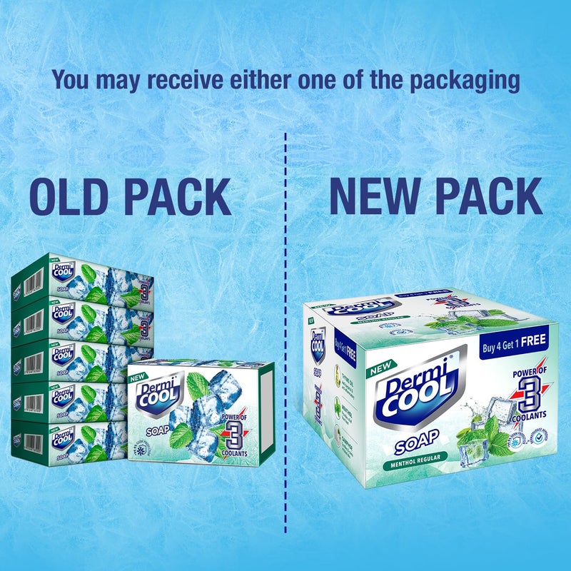 Dermicool Soap With The Power Of 3 Coolants  Camphor Menthol Thyme Oil  999 Germ Protection  125 GM Each  Pack of 5 - Image 3