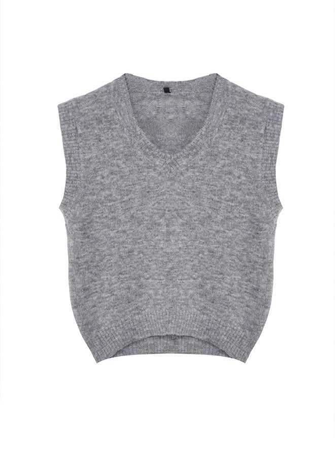 trendyol Gray Wool Fitted/Body Hugging Knitwear Sweater - Image 5