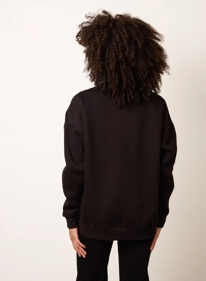 بلو فانيلا كنزة بتصميم قلب الحب وطبعة الفهد