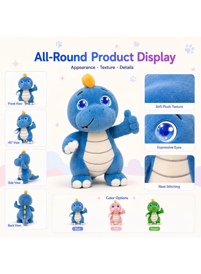 AI Companion Robot 69 Languages Voice Interaction Storytelling Learning Assistant Emotional Support Dinosaur Toy Birthday Gift AI Plush Toy Vera Dinosaur for Kids ChatGPT - Image 2
