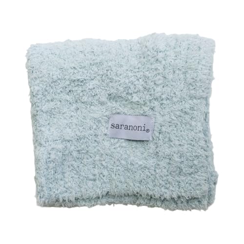 SARANONI Bamboni Baby Blanket | Luxury Plush Super Soft Blanket | Breathable Comfort Infant Baby Blankets for Boys & Girls | Sky Blue, Mini - 15” x 20” - Image 1