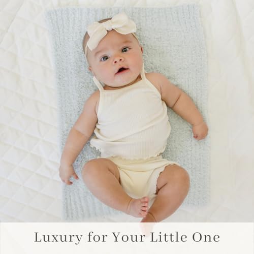 SARANONI Bamboni Baby Blanket | Luxury Plush Super Soft Blanket | Breathable Comfort Infant Baby Blankets for Boys & Girls | Sky Blue, Mini - 15” x 20” - Image 4
