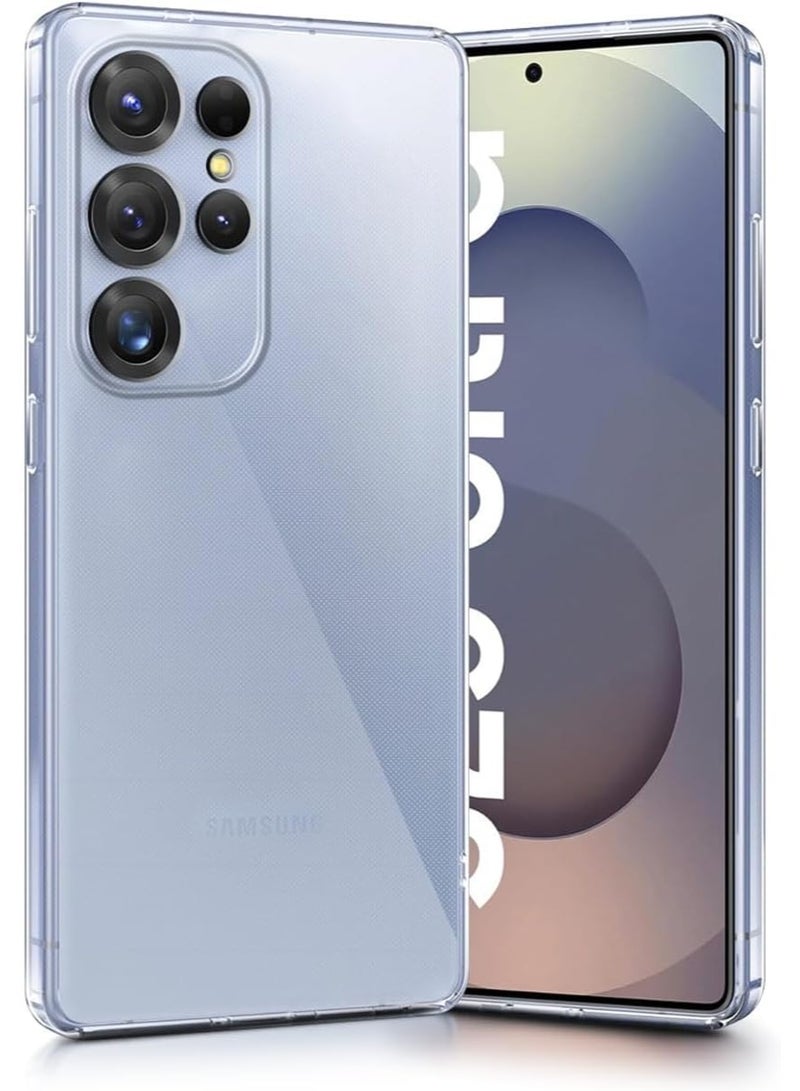 Muzz غطاء خلفي شفاف لهاتف سامسونج جالكسي S25 ألترا 5G | نتوءات مرتفعة لحماية كاملة للجهاز والكاميرا غلاف خلفي من TPU سيليكون مضاد للصدمات (سامسونج جالكسي S25 ألترا 5G) - Image 1