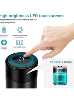 Generic Digital Thermal Mug and Thermos, Original 500 ml, Smart Thermal Bottle with LED Digital Screen Displaying Temperature, Insulated Tea and Coffee Thermos with Air Vacuum Technology Made of 304 Stainless Steel, Suitable for Travel and Hot/Cold Beverages for Kids and Infants, Leak-Proof Design with Touch Screen, Perfect Gift for Outdoor Use, Office, Home, and Sports, Available in Elegant Black Satin Color.  - Image 2