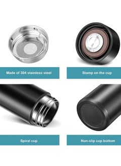 Generic Digital Thermal Mug and Thermos, Original 500 ml, Smart Thermal Bottle with LED Digital Screen Displaying Temperature, Insulated Tea and Coffee Thermos with Air Vacuum Technology Made of 304 Stainless Steel, Suitable for Travel and Hot/Cold Beverages for Kids and Infants, Leak-Proof Design with Touch Screen, Perfect Gift for Outdoor Use, Office, Home, and Sports, Available in Elegant Black Satin Color.  - Image 4