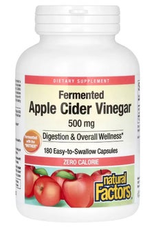 natural Factors Natural Factors Fermented Apple Cider Vinegar 500 mg 180 Easy to Swallow Capsules  - Image 1