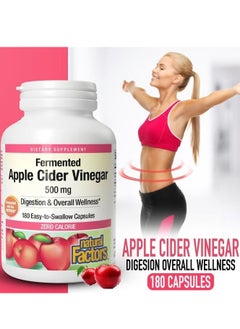 natural Factors Natural Factors Fermented Apple Cider Vinegar 500 mg 180 Easy to Swallow Capsules  - Image 2