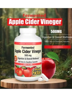 natural Factors Natural Factors Fermented Apple Cider Vinegar 500 mg 180 Easy to Swallow Capsules  - Image 4