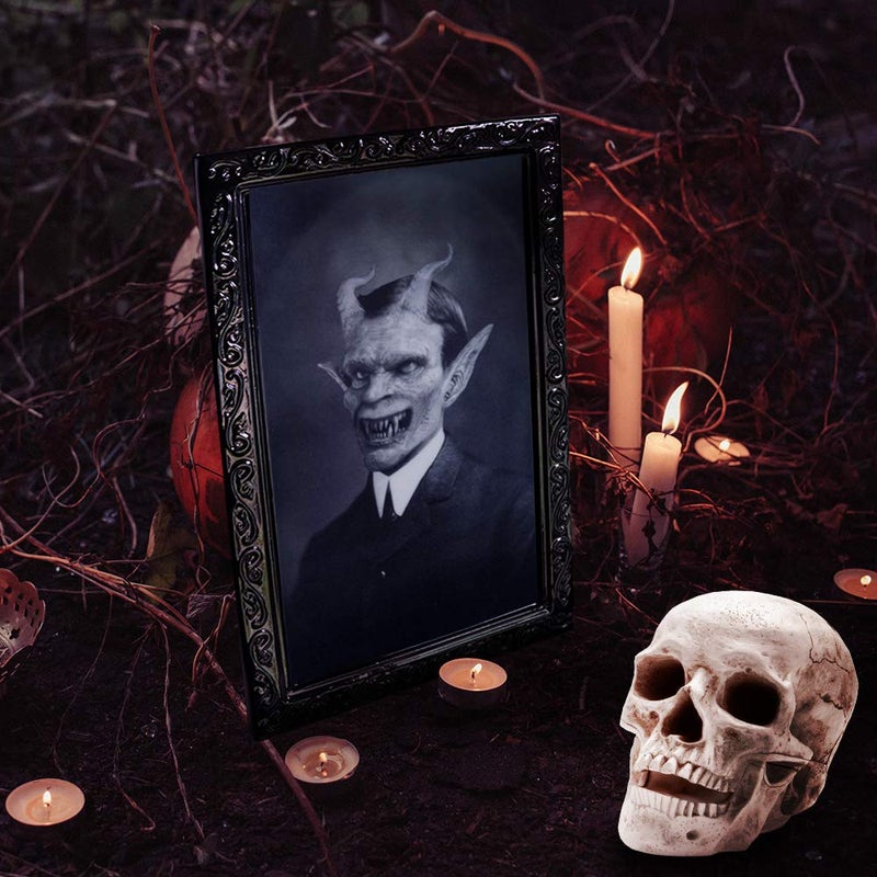 YBB 3 Pack Halloween Moving Picture Frame  3D Changing Face Horror Portrait Scary Decoration for Home Halloween Party  Castle  Haunted House Decor - Image 4