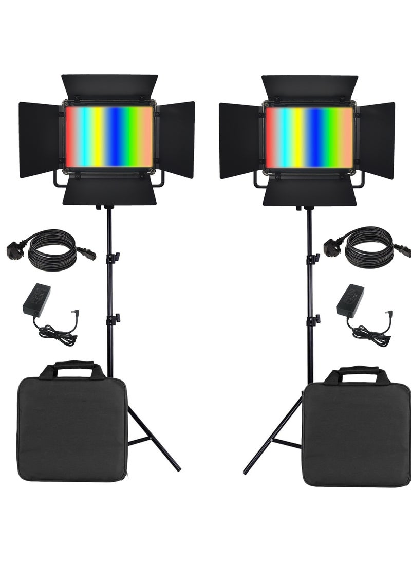 Coopic RGB-216 LED Video Light with 200cm Stand ( 2-Pack ) - Image 1