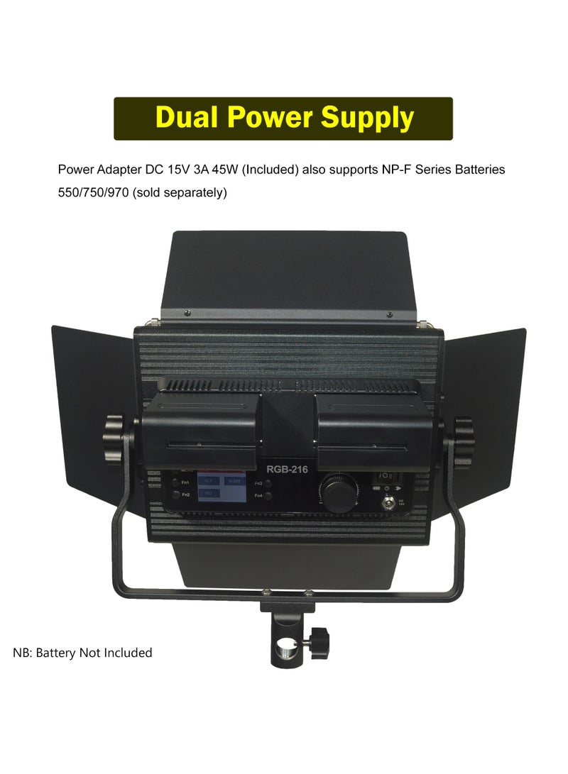 Coopic RGB-216 LED Video Light with 200cm Stand ( 2-Pack ) - Image 3