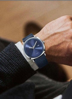 TOMI Analog watch with a navy blue leather strap for men and women from TOMI  - Image 2