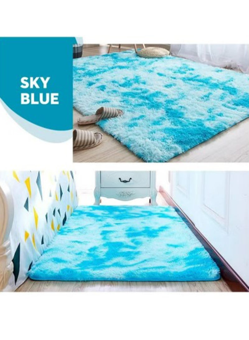 MONOGUE Super Soft Tie Dye Plush Area Rug Fluffy Shaggy Non-Slip Carpet for Bedroom Living Room - Image 4