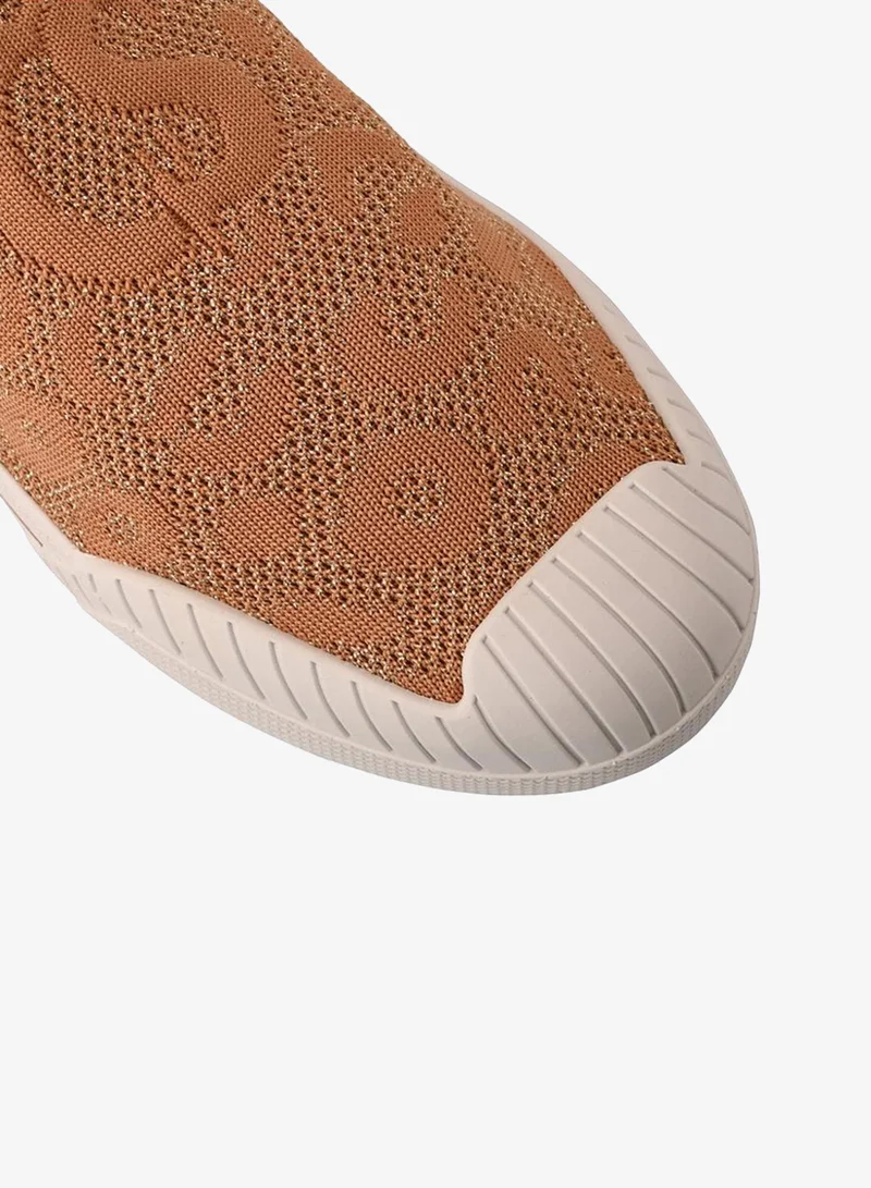 Carmen Steffens  Knitted Nutela Sneakers with Texture for Women | Best Price UAE