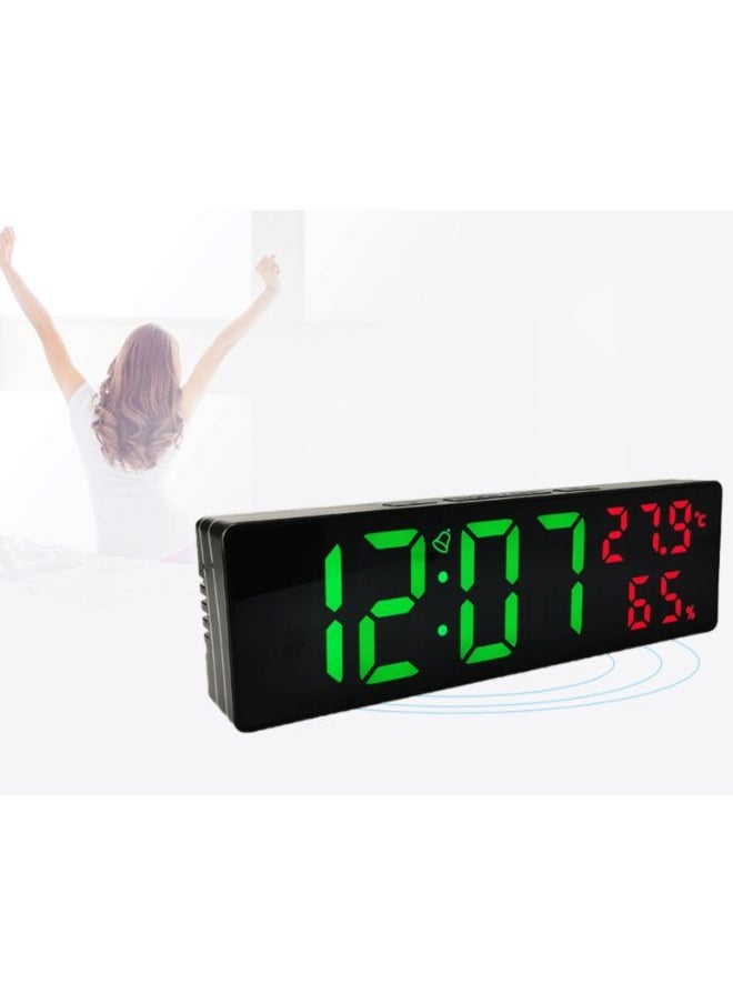 ماركة غير محددة ساعة رقمية تعمل بمنفذ USB لعرض درجة الحرارة والرطوبة ووضع ليلي وساعة طاولة مع غفوة ومنبه LED يعمل لمدة 12/24 ساعة  - Image 4