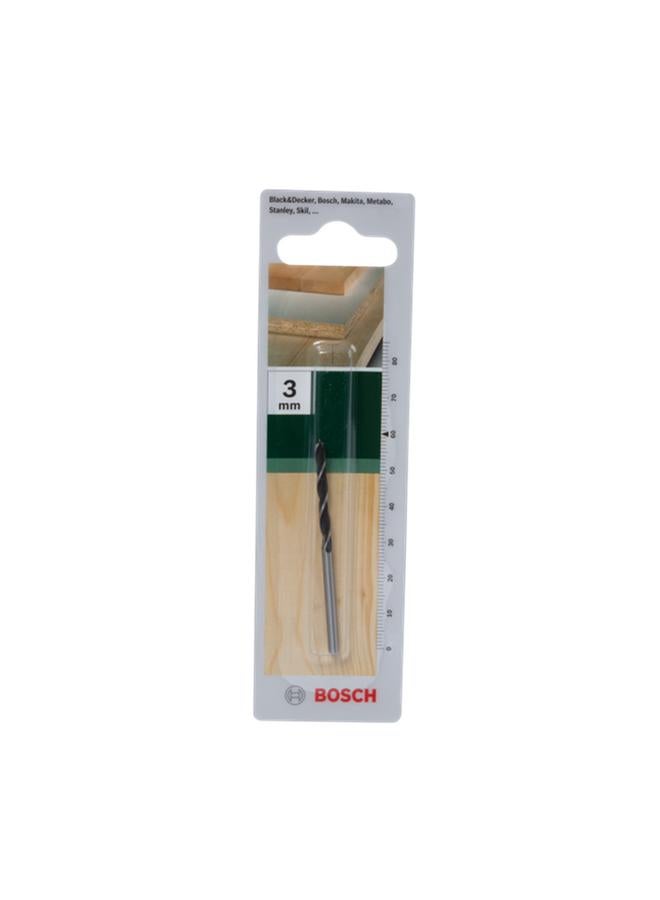 BOSCH Brad Point Wood Drill Bit Silver and Grey 3 x 60mm JE2 609 255 200  - Image 2