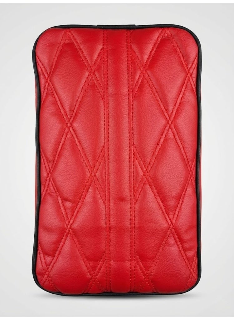 Center Console Armrest Cushion made of Memory Foam for Most Cars - black\Red - Image 4