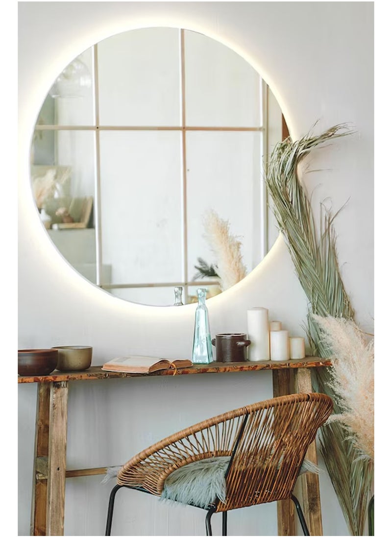 Taimi Round Makeup Mirror 80 x 80 cm LED Lighted Vanity Mirror for the Perfect Makeup Experience and a Modern Decorative Touch  - Image 2