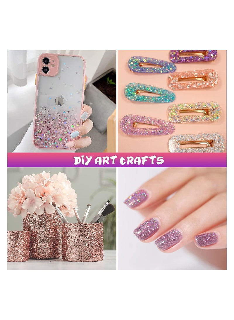 Excefore Glitter Tattoos for Kids Girls 30 Colors Glitter Tattoo Kit Waterproof & Temporary Butterfly Flower Fake Tattoos Body Glitter for Nail Art Crafts - 132 Stencils 5 Brushes 2 Body Glues  - Image 2