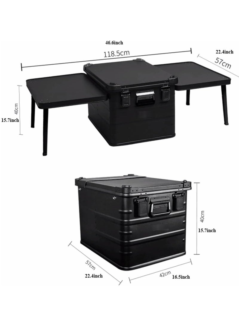 Manful Outdoor Camping Aluminum and magnesium alloy Kitchen Boxes and Folding Cooking Table, fishing gear organizer, toy organizer, home clothes organizer  - Image 3