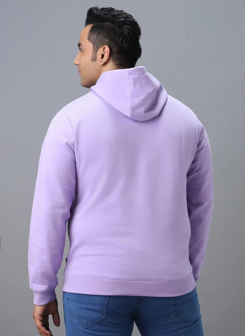 Urbano Fashion  Urbano Plus Men's Purple Cotton Solid Hooded Neck Sweatshirt for Men | Best Price UAE