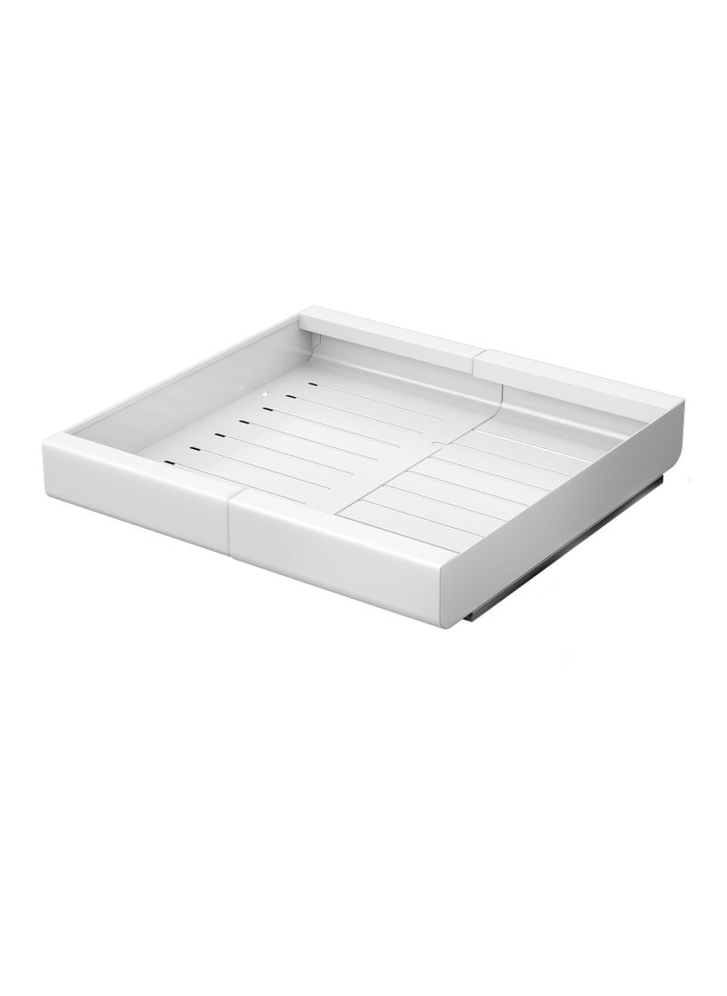 Excefore Pull out Cabinet Organizer, Expandable Pull-Out Cabinet Organizer (32-48cm) - Heavy Duty Slide-Out Drawers with Adhesive Nano Film for Kitchen Base Cabinet Organization and Bathroom Storage  - Image 1