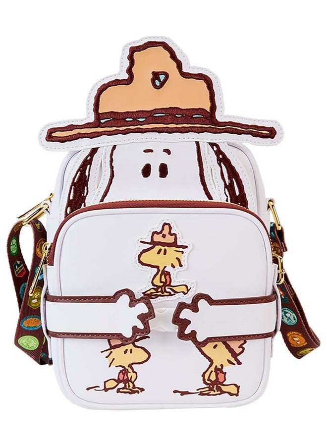 Loungefly Peanuts 50th Anniversary Snoopy's Beagle Scouts Crossbuddies® Cosplay Crossbody Bag with Coin Bag, White - Image 3