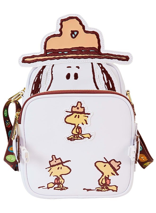 Loungefly Peanuts 50th Anniversary Snoopy's Beagle Scouts Crossbuddies® Cosplay Crossbody Bag with Coin Bag, White - Image 4