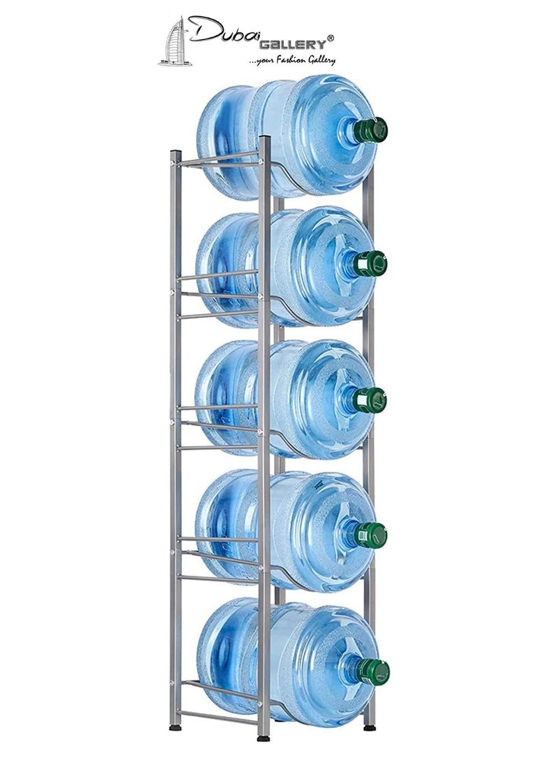 DubaiGallery Water Cooler Jug Rack 5-Tier Water Storage Rack for 5Bottles, Detachable Heavy Duty Water Bottle Rack - Image 1