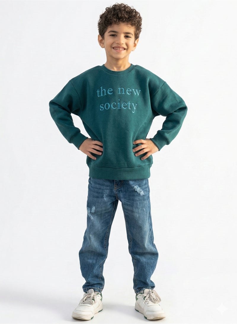 New Society sweatshirt Green